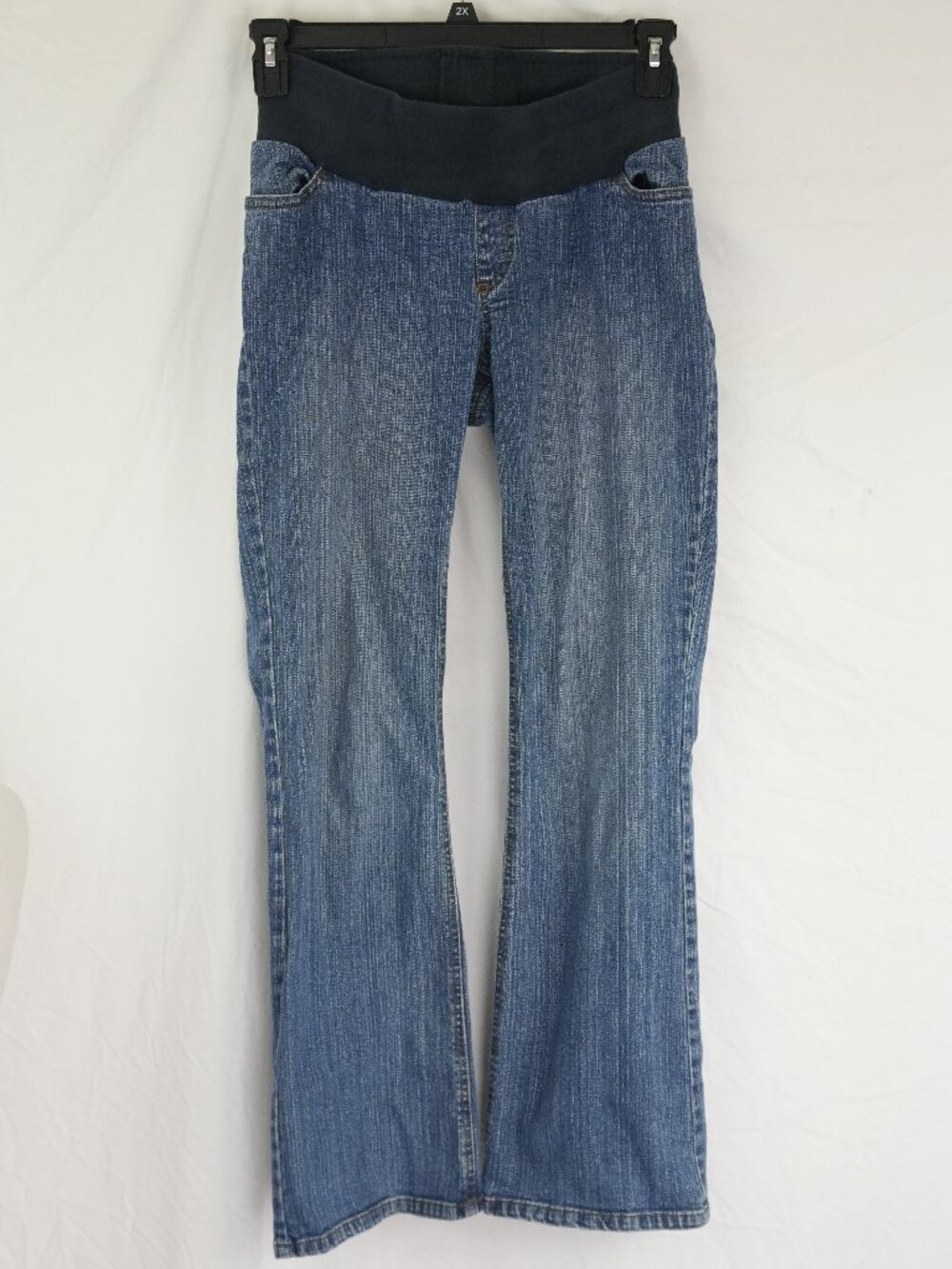 Bootcut Under Belly Motherhood Maternity Jeans Small 28.5” waistband 4 Pockets